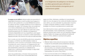 Identificacion de los virus de la papa y la preservacion del cultivo frente al calentamiento global. Project profile