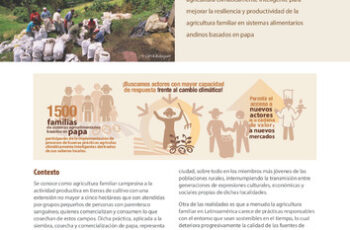 EuroClima: Adopcion de mejores practicas agricolas climaticamente inteligentes en los andes. Perfil de proyecto.